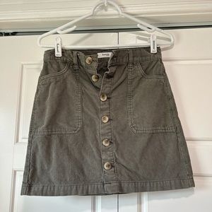 Green Kensie Corduroy Mini Skirt
